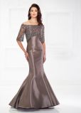 Amelie Rocky off Shoulder Mermaid Formal Evening Dress with Sleeves