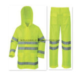 Triangle Mesh Yellow Rain Suit with Effective Tape