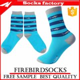 Blue Stripe Patterned Dress Socks Custom