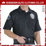 Black Customized Security Shirt Guard Uniform for Men (ELTHVJ-292)