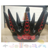 Family Party PVC Inflatable Black Rose Crown