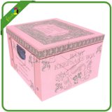 Pink Fancy Paper Cardboad Baby Gift Box with Lid