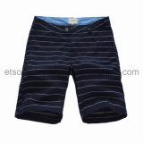 Navy Blue 100% Cotton Men's Stripe Shorts (BS14-0367)