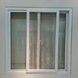 Delicate Design Upcv Material Frame Tinted Glass Sliding Window with Mesh