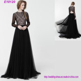 New Fashion Long Sleeve Evening Dress Elegant Slim Lady Formal Dress