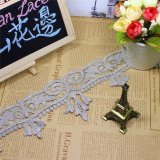 Factory Stock Wholesale 8cm Width Embroidery Gold Thread Nylon Lace Polyester Embroidery Trimming Fancy Lace for Garments Accessory & Home Textiles (BS1080)