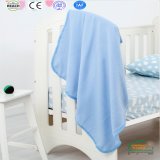 Baby Blue Color Super Soft Flannel Fleece Baby Blanket