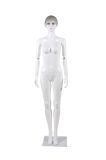 Display Model Bright White Female Mannequin with Makeup (White Color Active Arms)