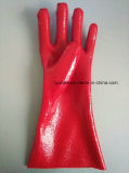 safety Indusry Working Non-Slip PVC with Dotted Point Coated Gloves