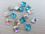 Ab & Blue Zircon Square Imitation Crystal Fancy Stone (DZ-3009)