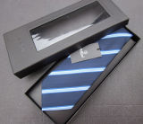 Black Leather Necktie Packaging Box with Window