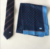 Stipe Design with Logo Silk Neckties and Scarves