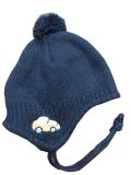 Children's Knitted Winter Hat with Flap for Winter