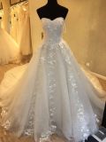 Sweetheart Sequin Lace Ball Wedding Dress Bridal Gown