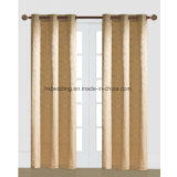 The Most Popular Warm Color for Living Room Jacquard Design Window Curtain