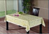 PVC Embossing Tablecloth with Flannel Backing (TJG0008)
