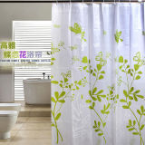 High Quality 100% Polyester Waterproof Shower Curtain for Bathroom (DPH7090)