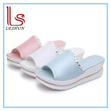 Women PU Leather Sandals Shoes Wedges Platform Shoes with Crystal