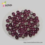 Fabric Covered Button Metal Silver