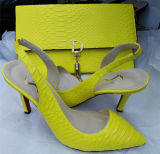 Bright Color Sling Back Sandals with Matching Handbags (G-4)