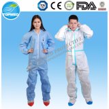 Nonwoven Disposable Protective Coverall with Zipper