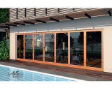 Double Aluminium French Folding Glass Door for Patio 5mm+16A+5mm