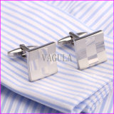 2016 New Style Silver Laser Cufflink Square Gemelos