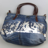 Washed Jeans Handbags, Cotton Bag, Leisure Bags for Women Fashion Accessory
