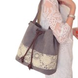 Trend Style Lady Cotton/Canvas Retro Shoulder Tote Bag/Handbags Dual-Use Bag