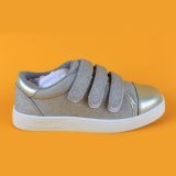 T. S. Eleegence Cute High Quality Youth Children Hook Loop Flat Low Cut Grey Sneakers for Girls