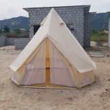 Luxury Outdoor Cotton Canvas Family Camping Sahara Bell Tent with Awning