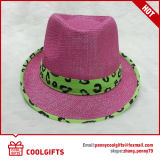 Cowboy Straw Hat with Ribbon for Promotion (GL201)