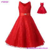 Red Princess Kids First Communion Gowns Flower Girl Dresses