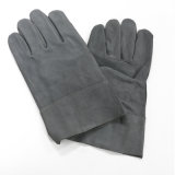 Short Natural Color Leather Welding Gloves