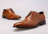 Genuine Leather Brown Italian Style Casual Men Dress Wedding Shoes