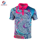 Breathable 100 % Polyster Sublimated Print Quick Drying Sportswear Unisex Polo Shirt