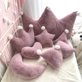 Rabbit Velvet Heart Shape Star Crown Moon Pillow Soft Adorable Sofa Lumbar Cushion