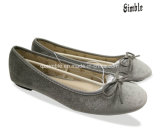 New Fashion Lady Branded Ballet Flat Shoes with Suede Upper