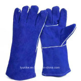 Blue Cow Split Leather Industrial Working Hand Gloves