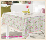 PVC Three Layer Printed Tablecloth with Nonwoven Backing Outdoor Use