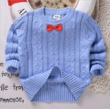 T11910 2015 Boy Sweater Pullover Shirt Autumn Winter Pure Color Long Sleeve Bow Knot Knitted Wear Cotton Children Top Clothes