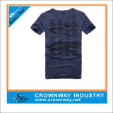 Short Sleeve Men Printing T-Shirt with Washed Effect