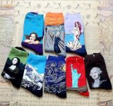 Novel Design Celebrity Avatar Patten Dress Sock