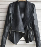 High Quality Hot Sale Winter Women Coat Motorcycle PU Leather Jacket