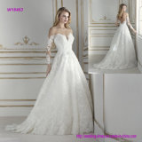 The Most Striking Feature of Bodice Design Long Sleeve Ballgown Wedding Dress