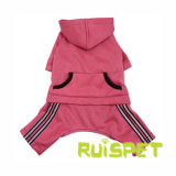 Hooded Dog Jumpsuit Pet Clothes with Reflective Stripes
