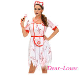3PCS Horrible Zombie Nurse Costume