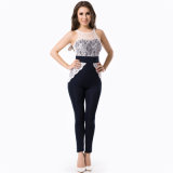 Hot Sellings Sexy Sleeveless Lace Plus Size Jumpsuit