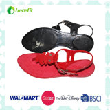 Lady Sandals, PVC Material, Applique on The Upper