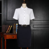Wholesale Factory Price Formal Solid Color White Simple Ladies' Shirts